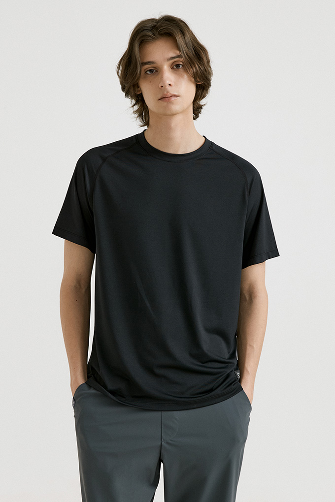 컴포터블 하프슬리브 티셔츠 (블랙)